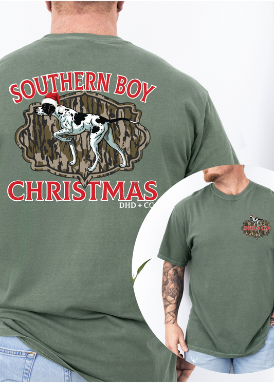 Southern Boy Christmas Comfort Color tee