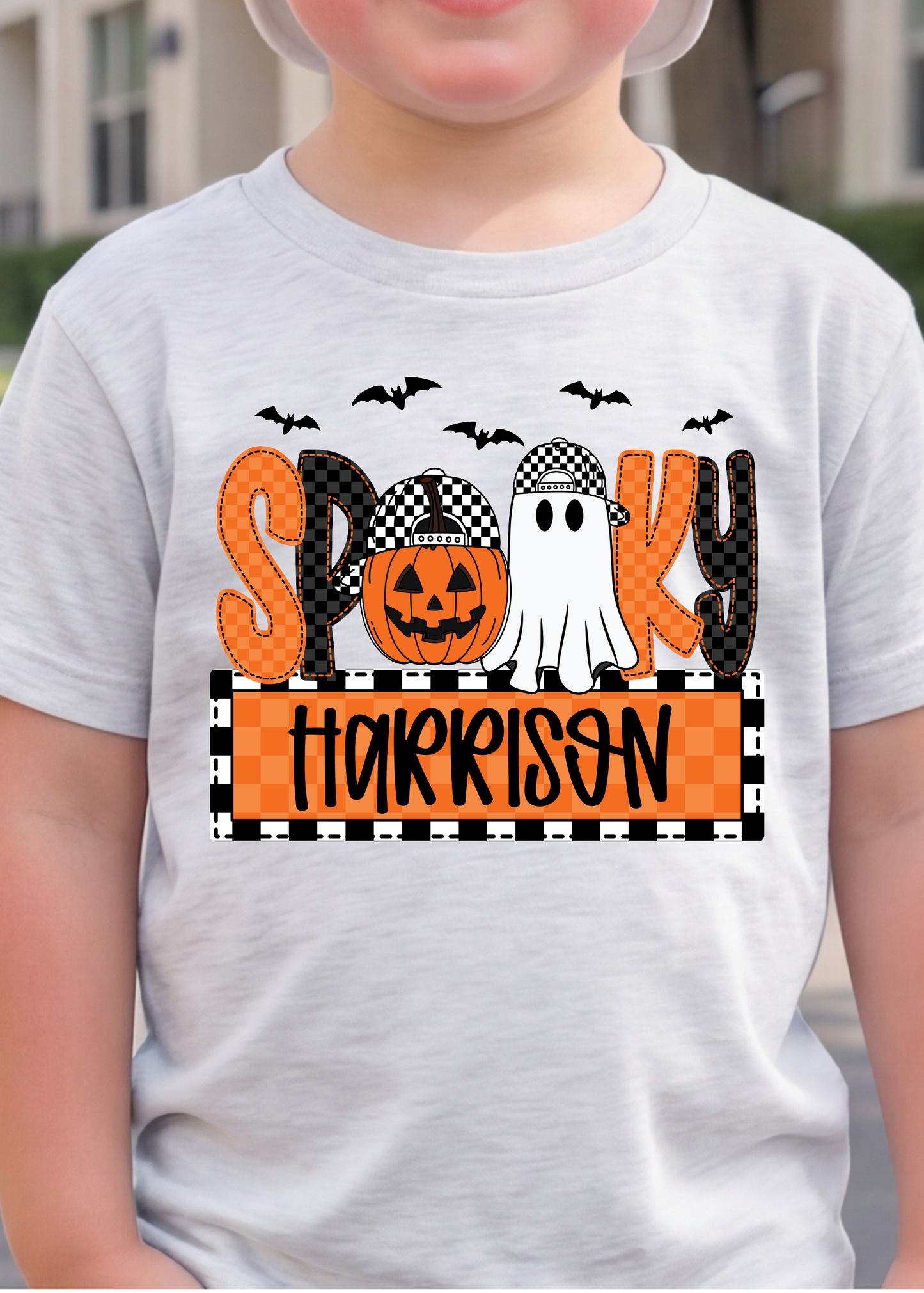 Checkered Boo Crew Tee