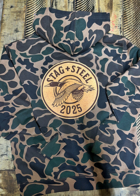 Youth Duck Camo Stag + Steel Hoodie