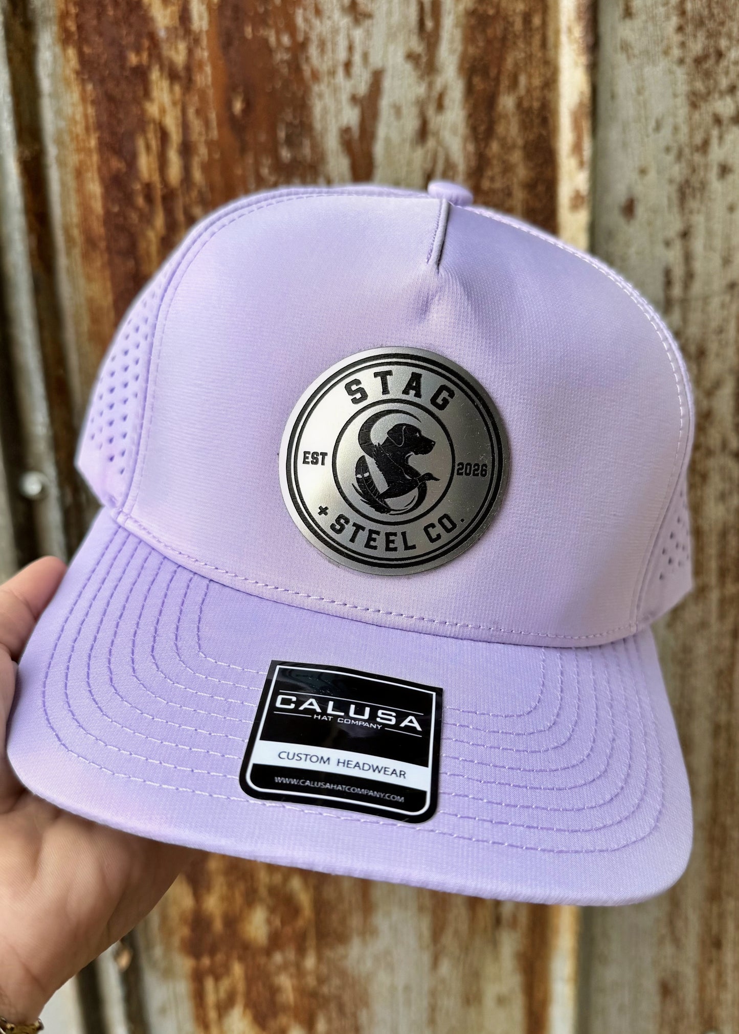 Frosted Lilac Stag & Steel Hat