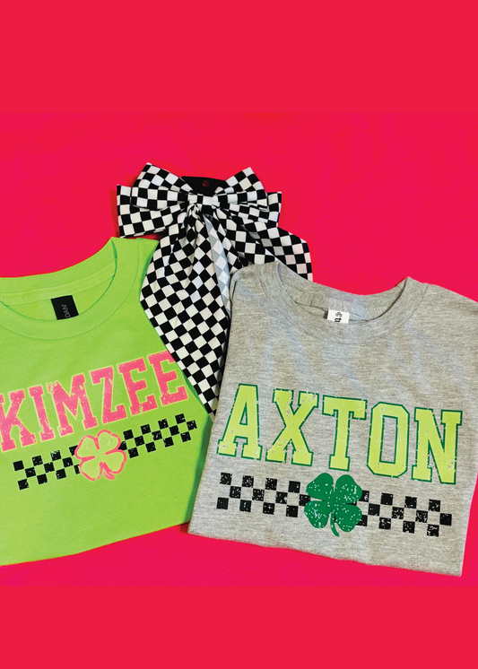 St. Pattys Checkered Name Tee