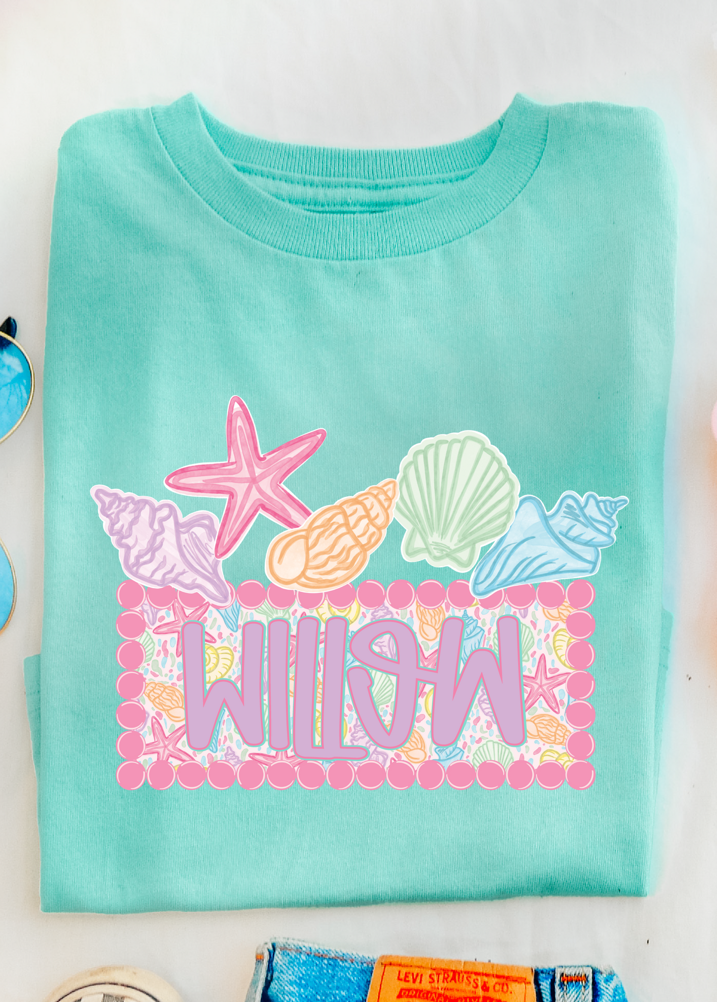 Girl Seashore Name Tee