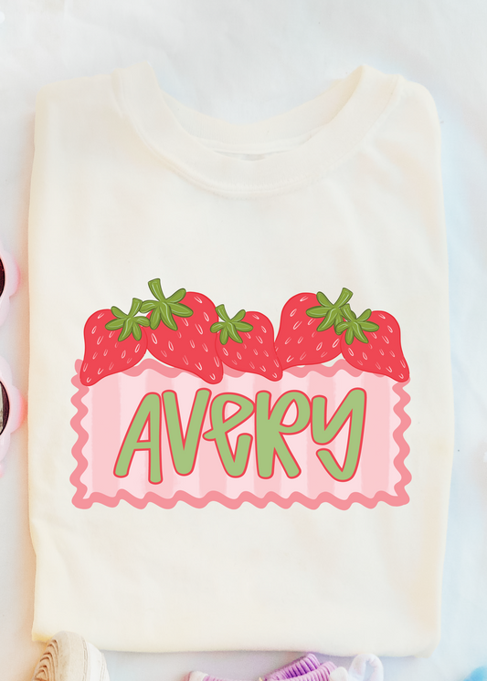 Strawberry Nameplate Tee