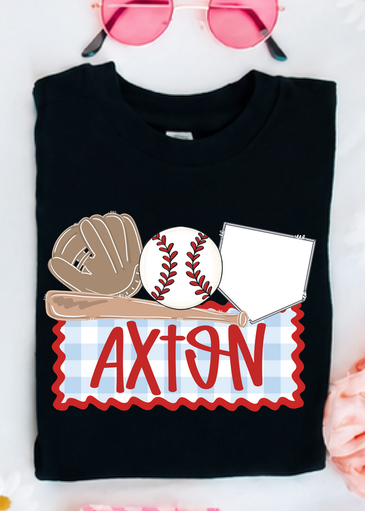 Baseball nameplate tee