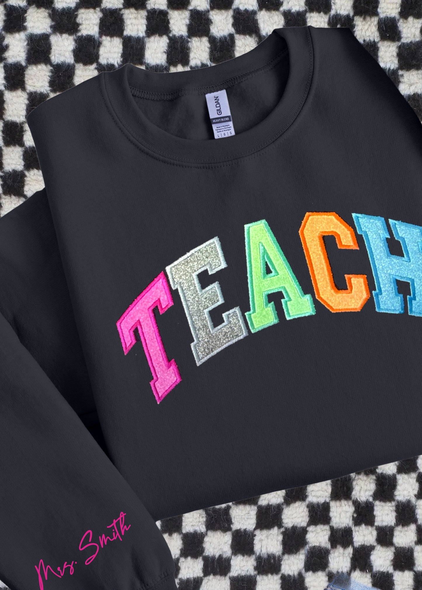 Colorful Applique Sweatshirt