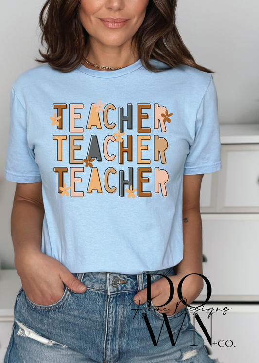 Teacher Stacked Tee