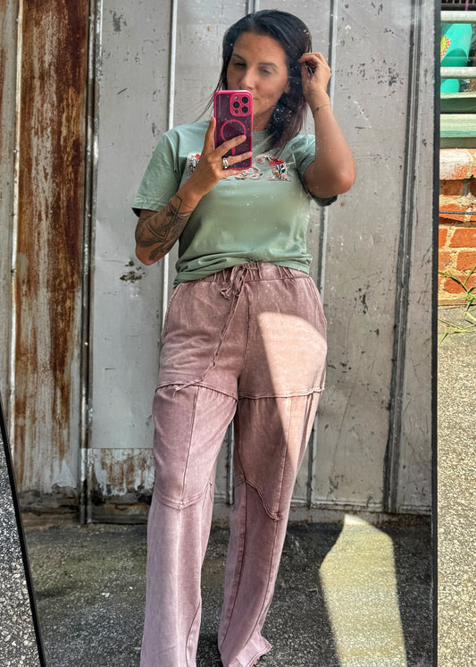 Tiered Patchwork Wide Leg Pants