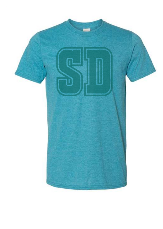 Sublimated Tone on Tone 2 Letter Graphic Tee