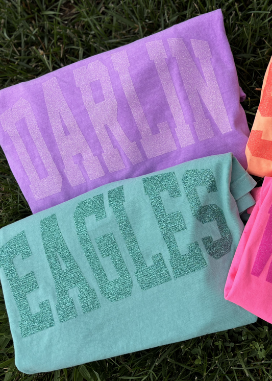 Glitter Tone on Tone Custom Comfort Color Tees