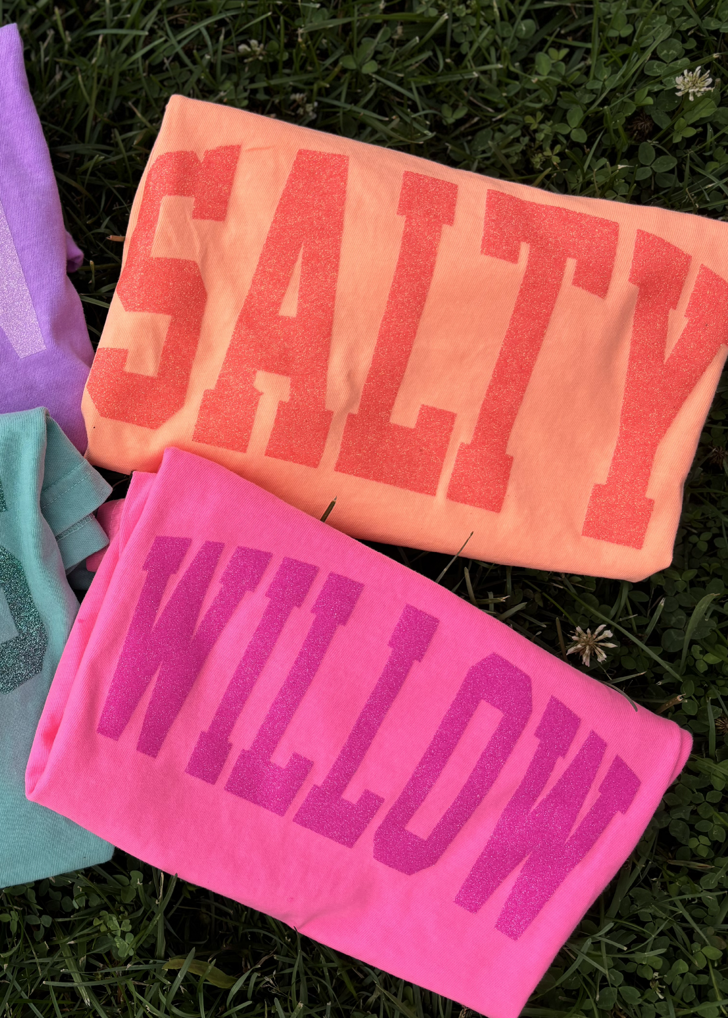 Glitter Tone on Tone Custom Comfort Color Tees