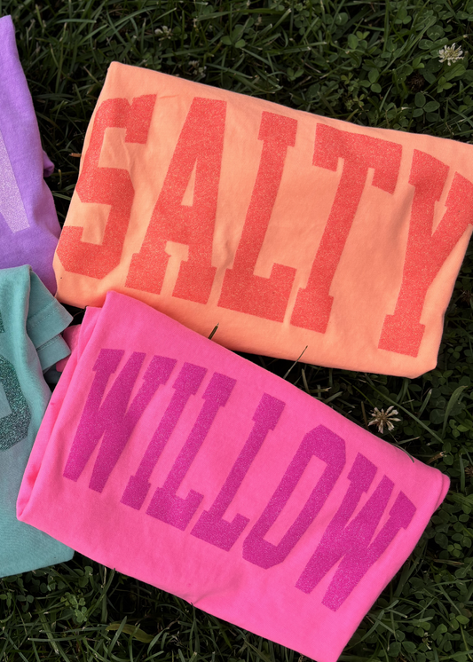 Glitter Tone on Tone Custom Comfort Color Tees
