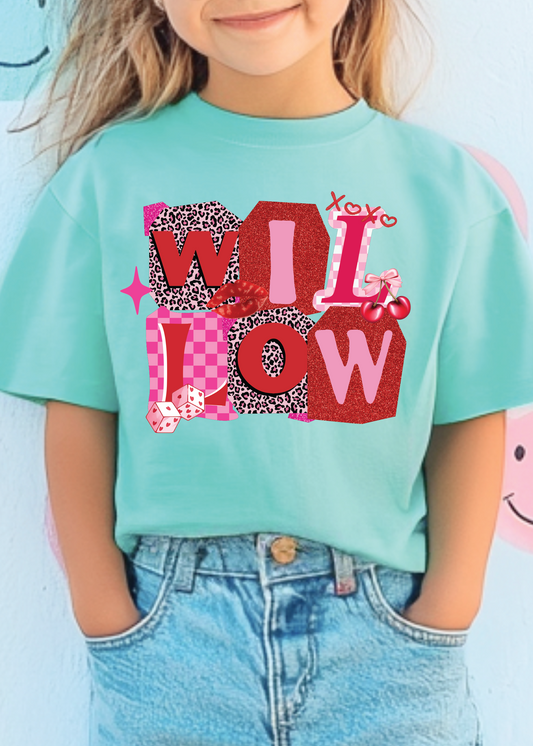 Girl's Valentine Ransom Name Tee