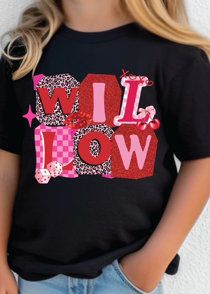 Girl's Valentine Ransom Name Tee
