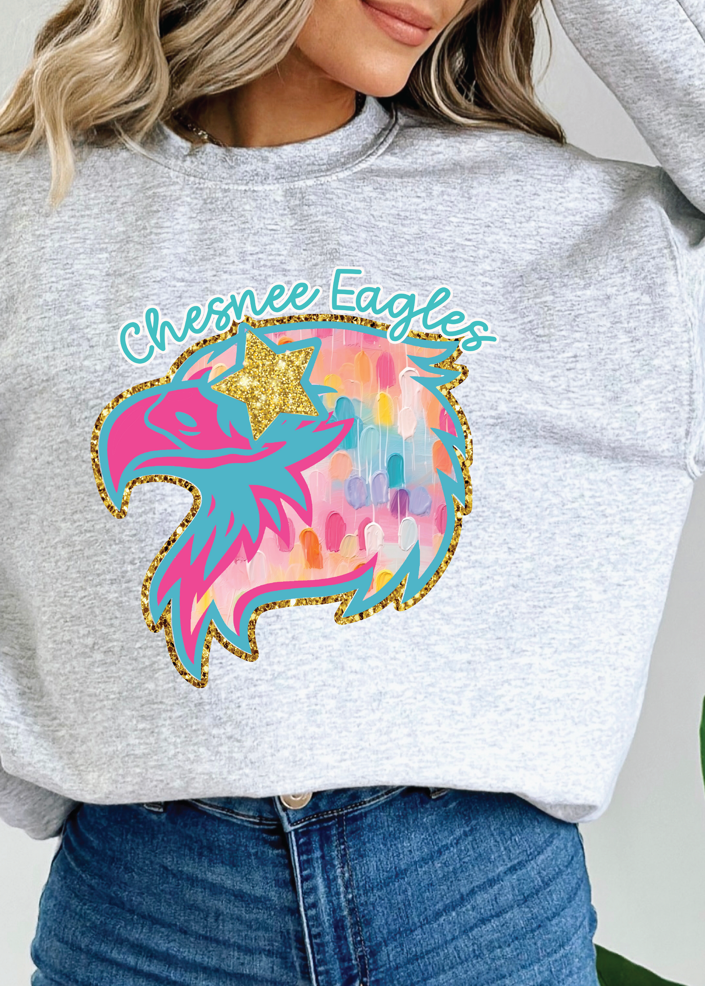 Eagles Watercolor Crewneck