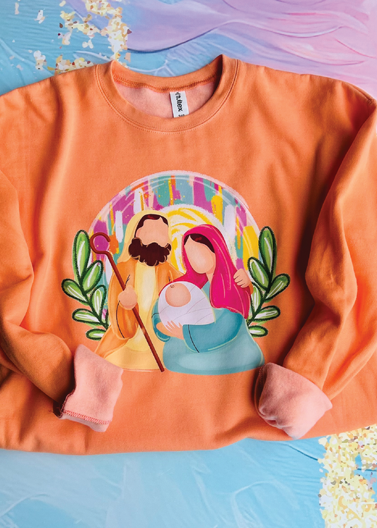 Watercolor Nativity Crewneck