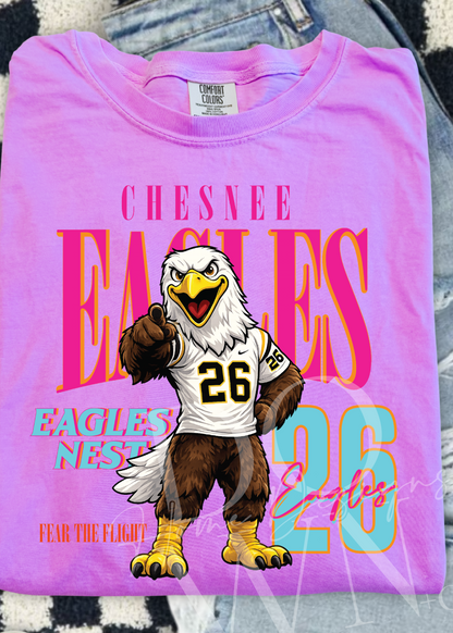 Retro Neon Mascot Comfort Color tee