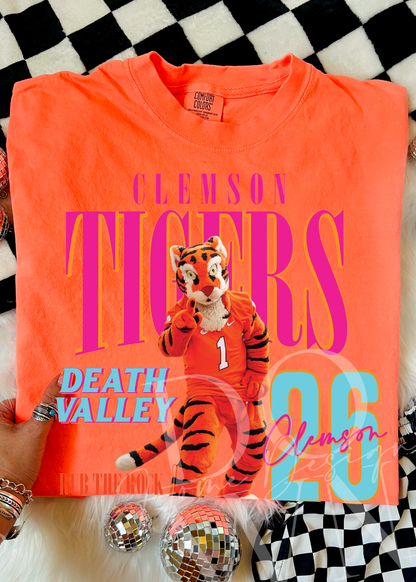 Retro Neon Mascot Comfort Color tee