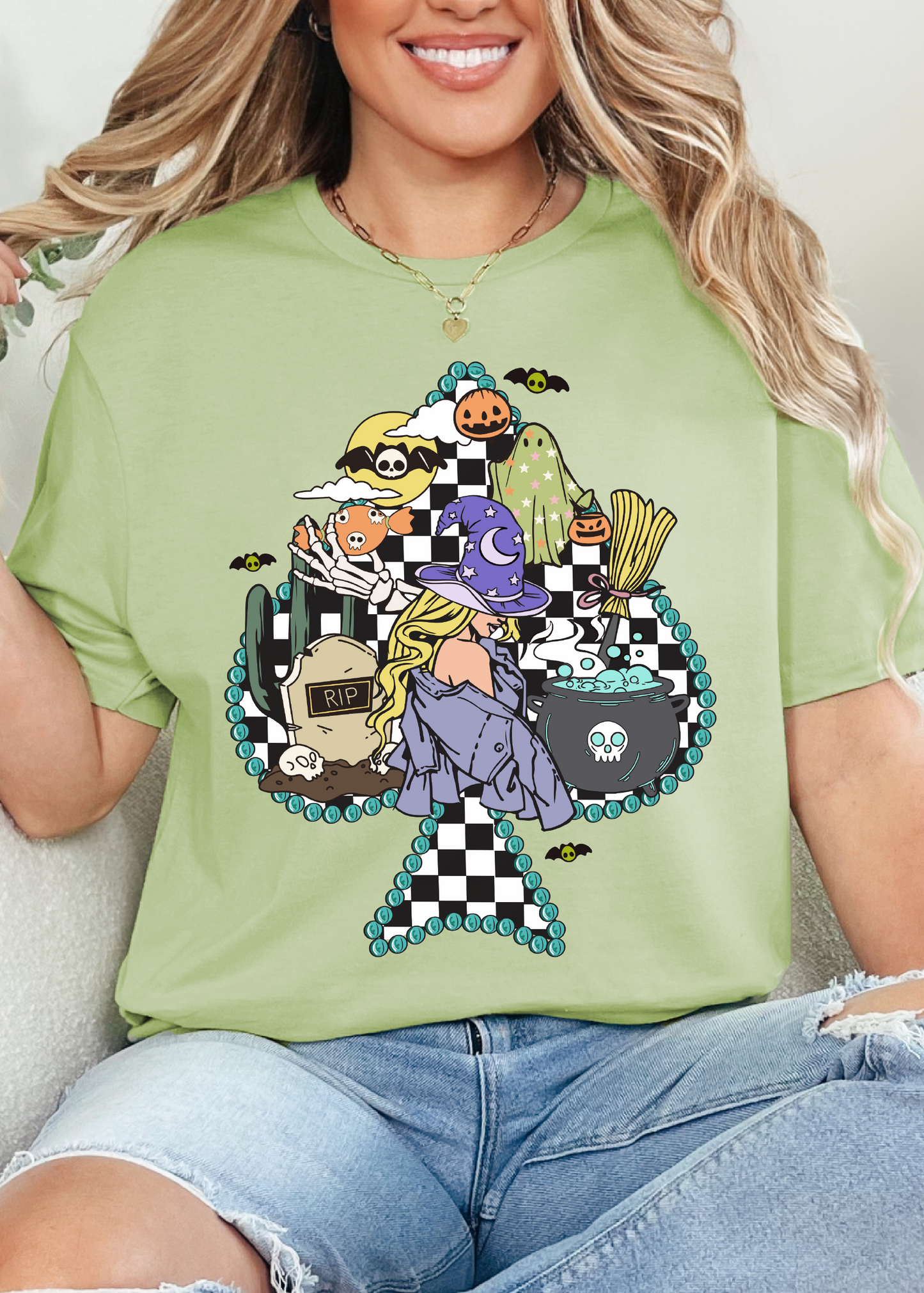 Western Turquoise Halloween Graphic Tee